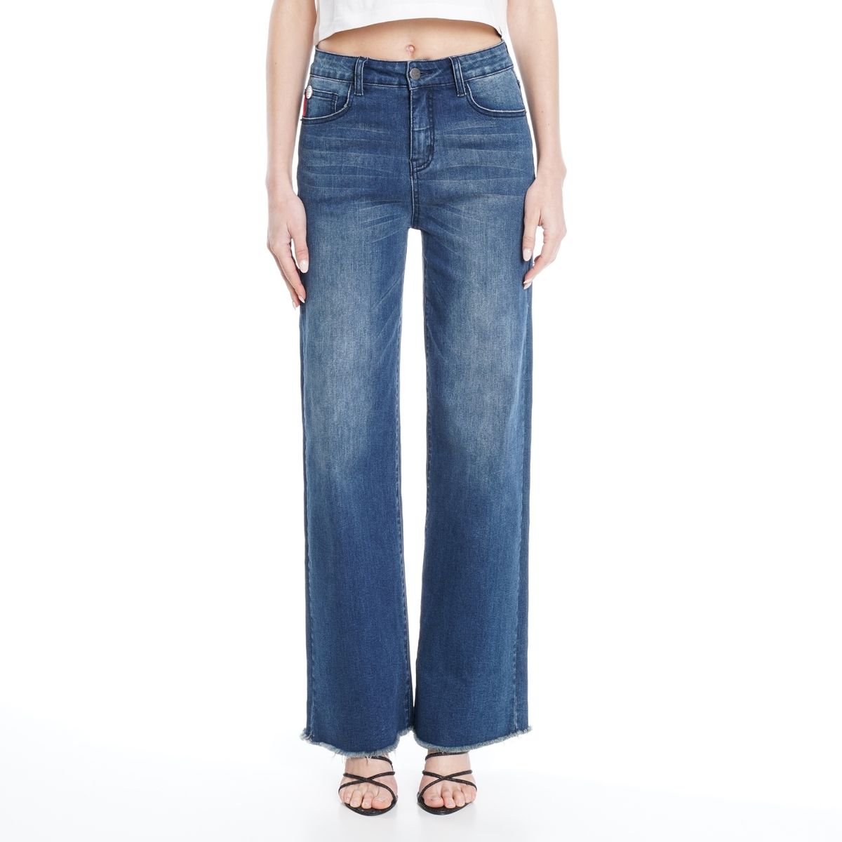 ELLUS - Jeans Wide Leg Tiro Alto Mujer Ellus