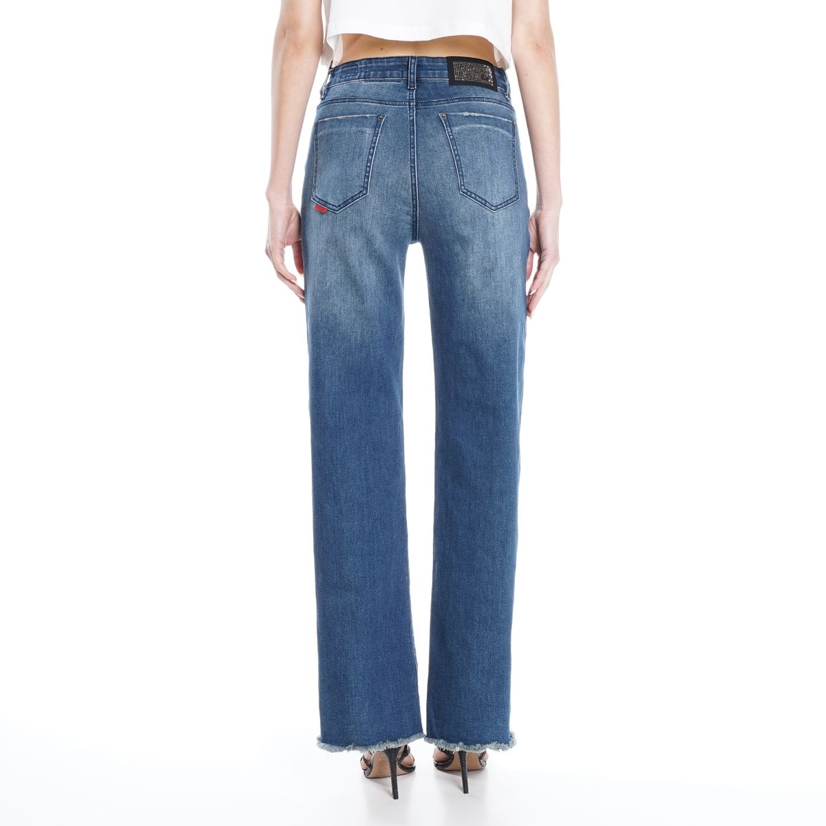 ELLUS - Jeans Wide Leg Tiro Alto Mujer Ellus