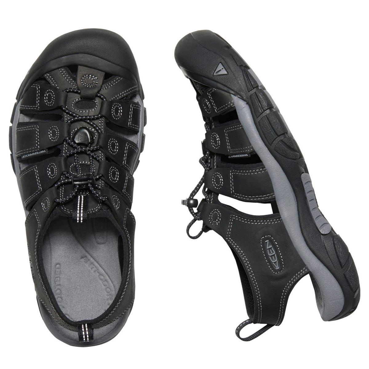 KEEN - Sandalia Cuero Hombre Negro Keen