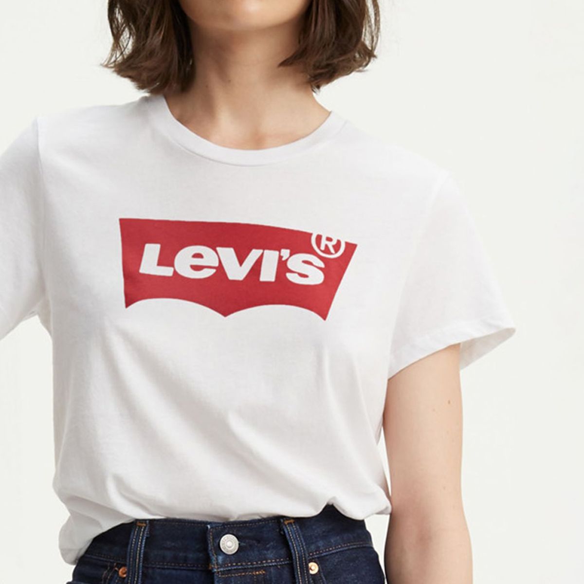 LEVIS - Polera Mujer Manga Corta Regular Fit Blanco Levis