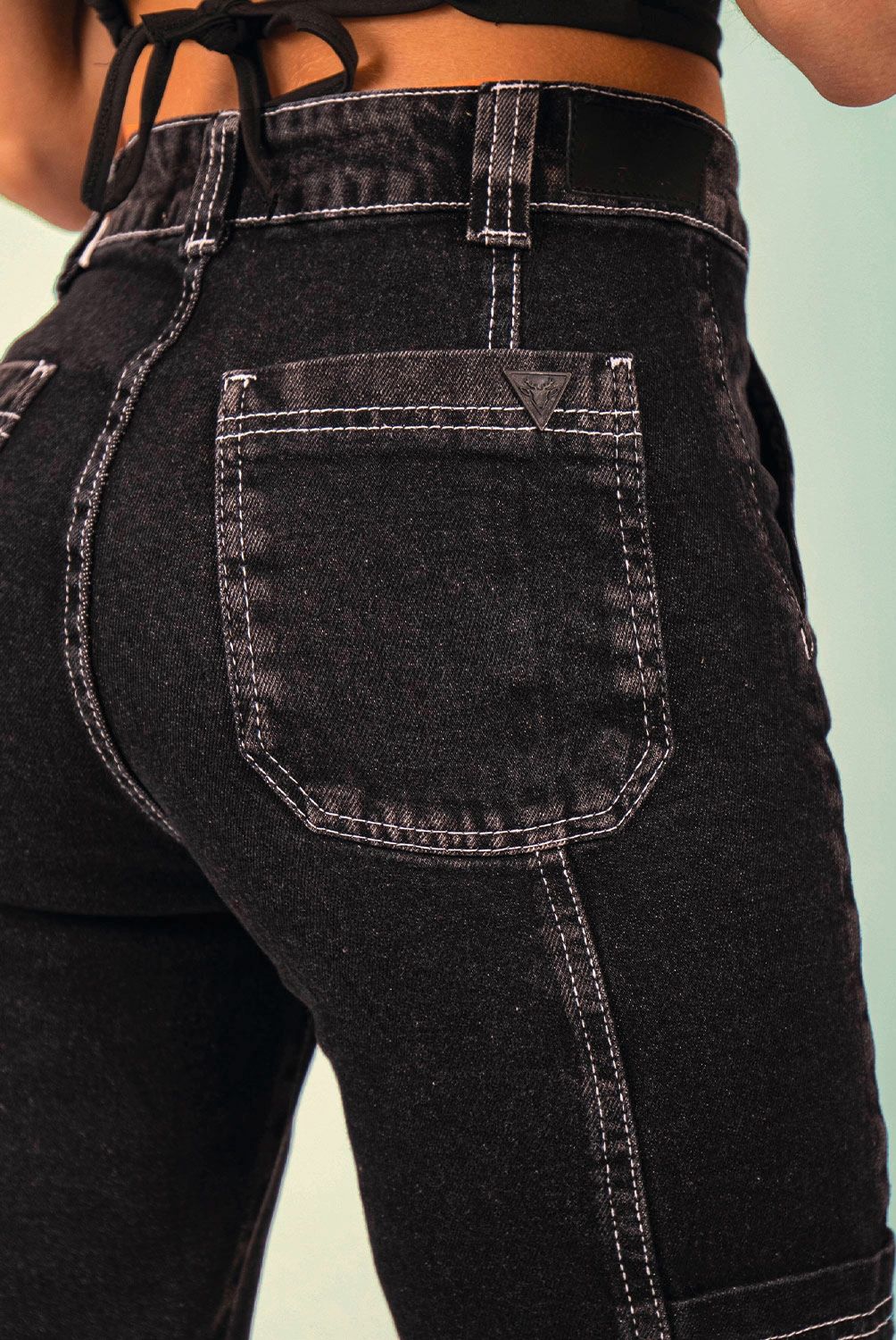 RAINDOOR - Raindoor Jeans Straight Tiro Alto Mujer