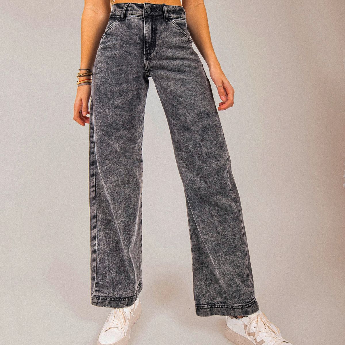 RAINDOOR - Raindoor Jeans Wide Leg Tiro Alto Mujer