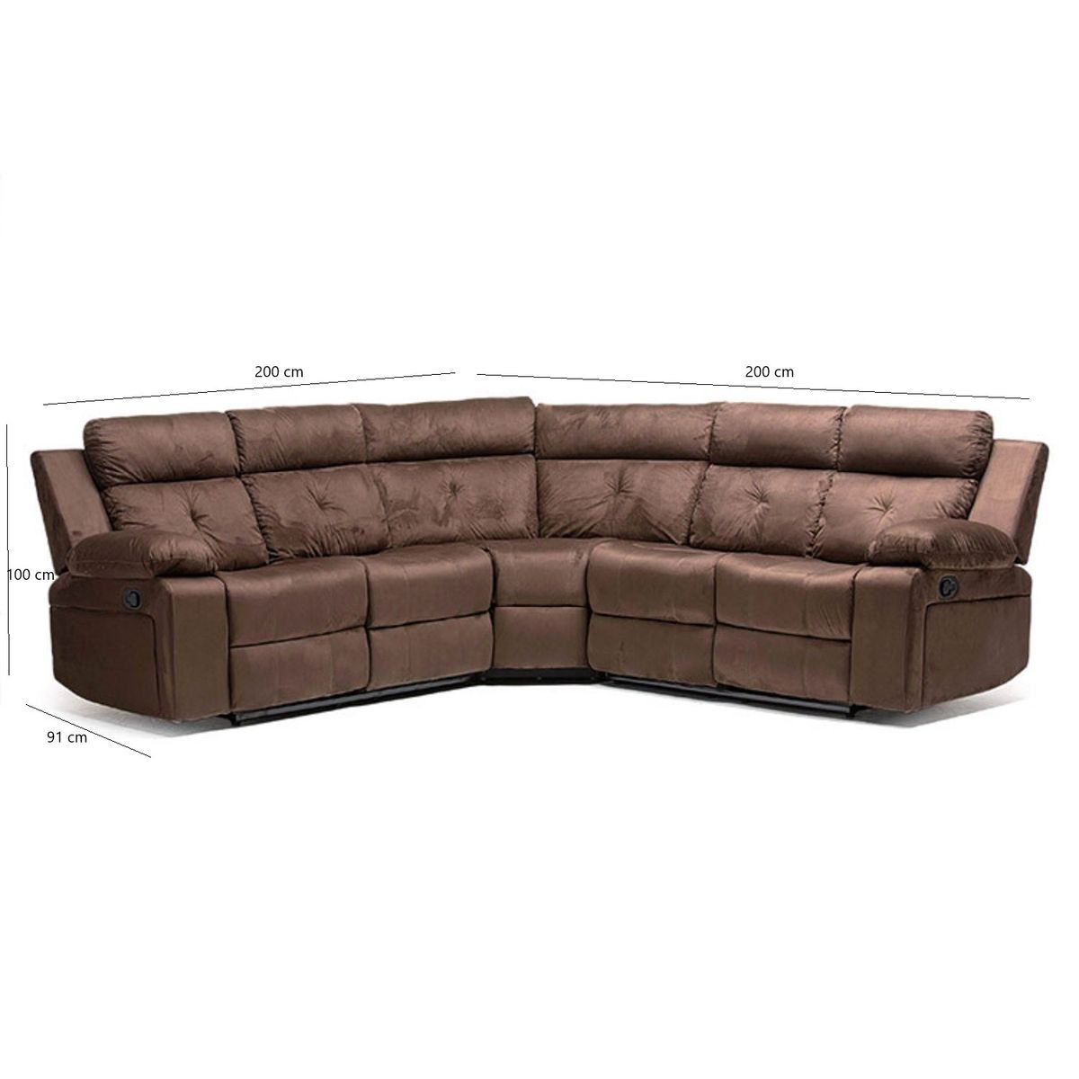 DANIELS - Sofá Seccional Dan Recliner Sin P/Vaso Daniels