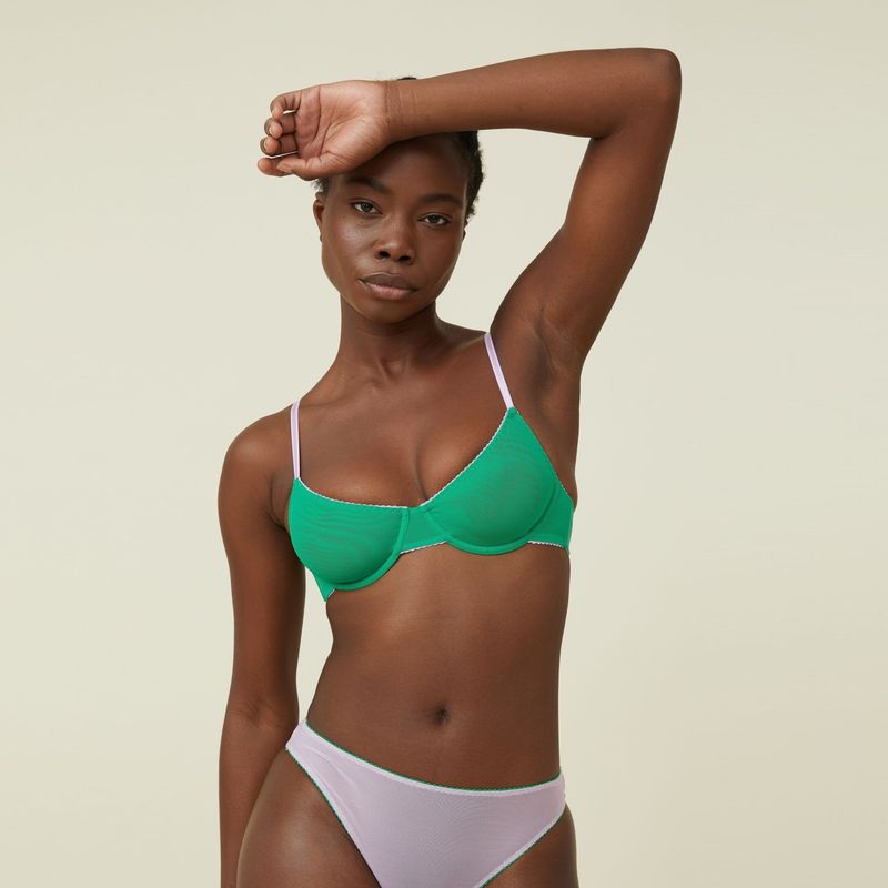 COTTON ON - Sostén Balconette - Mesh Mujer Cotton On