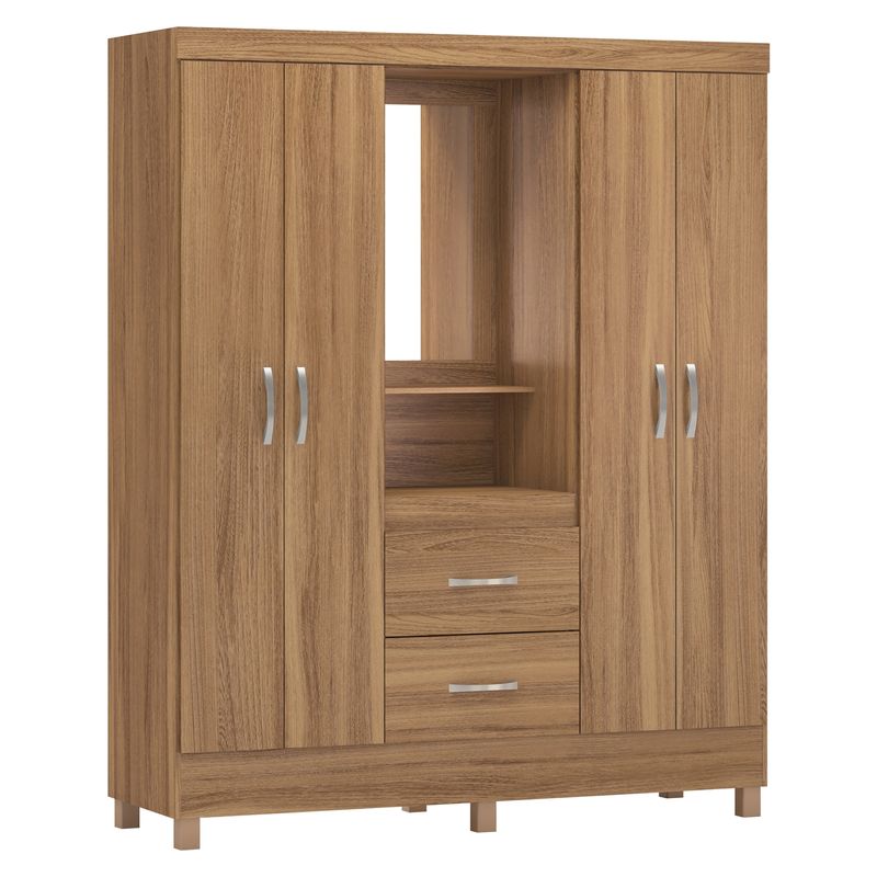 HOME MOBILI - Clóset Lavieda 4 Puertas 2 Cajones Café Natural Home Mobili