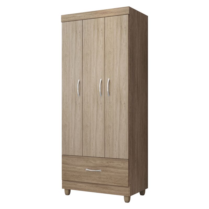 HOME MOBILI - Clóset Prinssi 3 Puertas 1 Cajón Café Beige