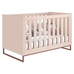 KIDSCOOL - Cuna Noah Desing Industrial Rosa Base Cobre