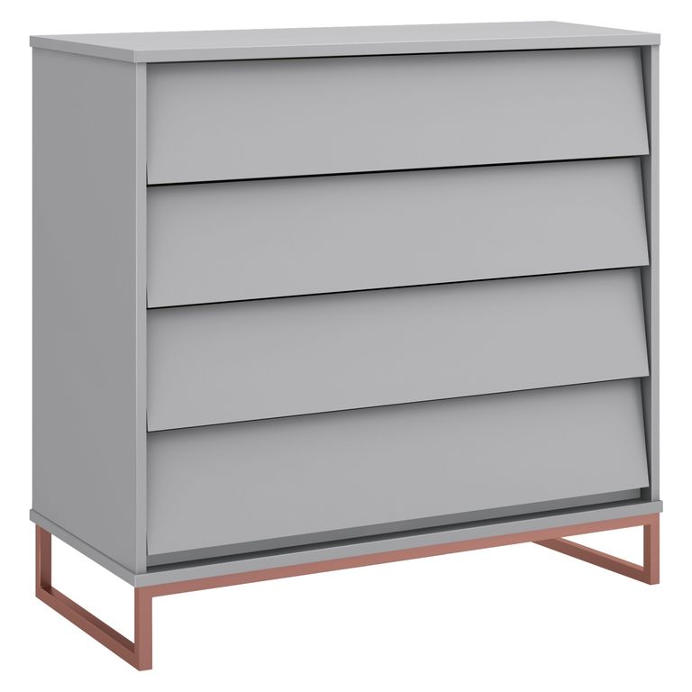 KIDSCOOL Cómoda Noah Design Gris Base Cobre
