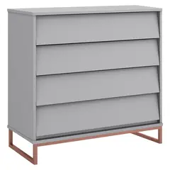 KIDSCOOL - Cómoda Noah Desing 3 Cajones Gris