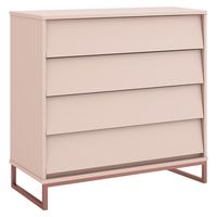 Cómoda Noah Desing 3 Cajones Rosa