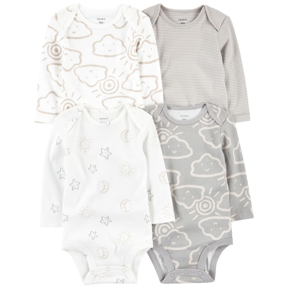 CARTER'S - Pack de Bodys 4 unidades Unisex Bebé Carter's