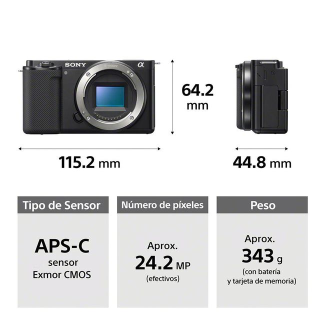 SONY - Cámara Digital con Lente Intercambiable Zv-E10L