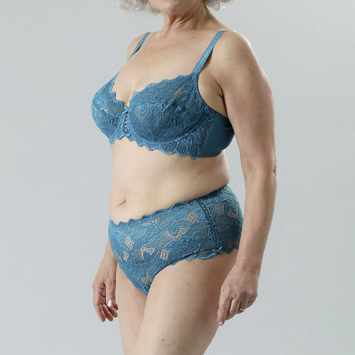 FLORES - Pantaleta Encaje Y Lycra Mujer Flores