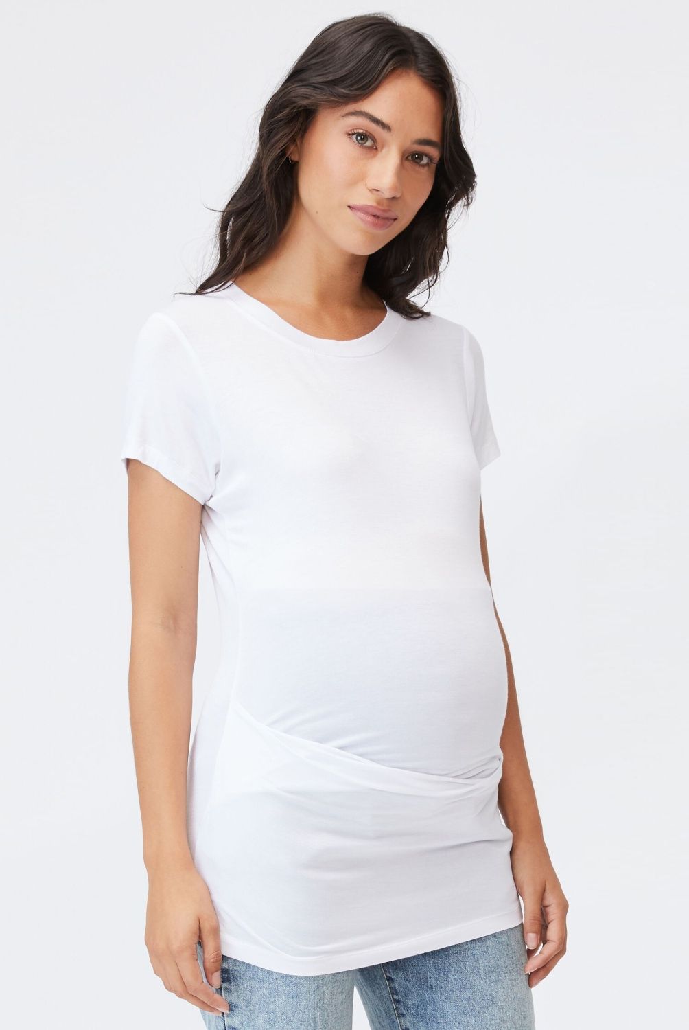 COTTON ON - Cotton On Polera Manga Corta Maternal Frente Cruzado Mujer