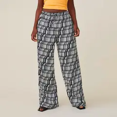 COTTON ON - Pantalon Wide Leg Satin Mujer