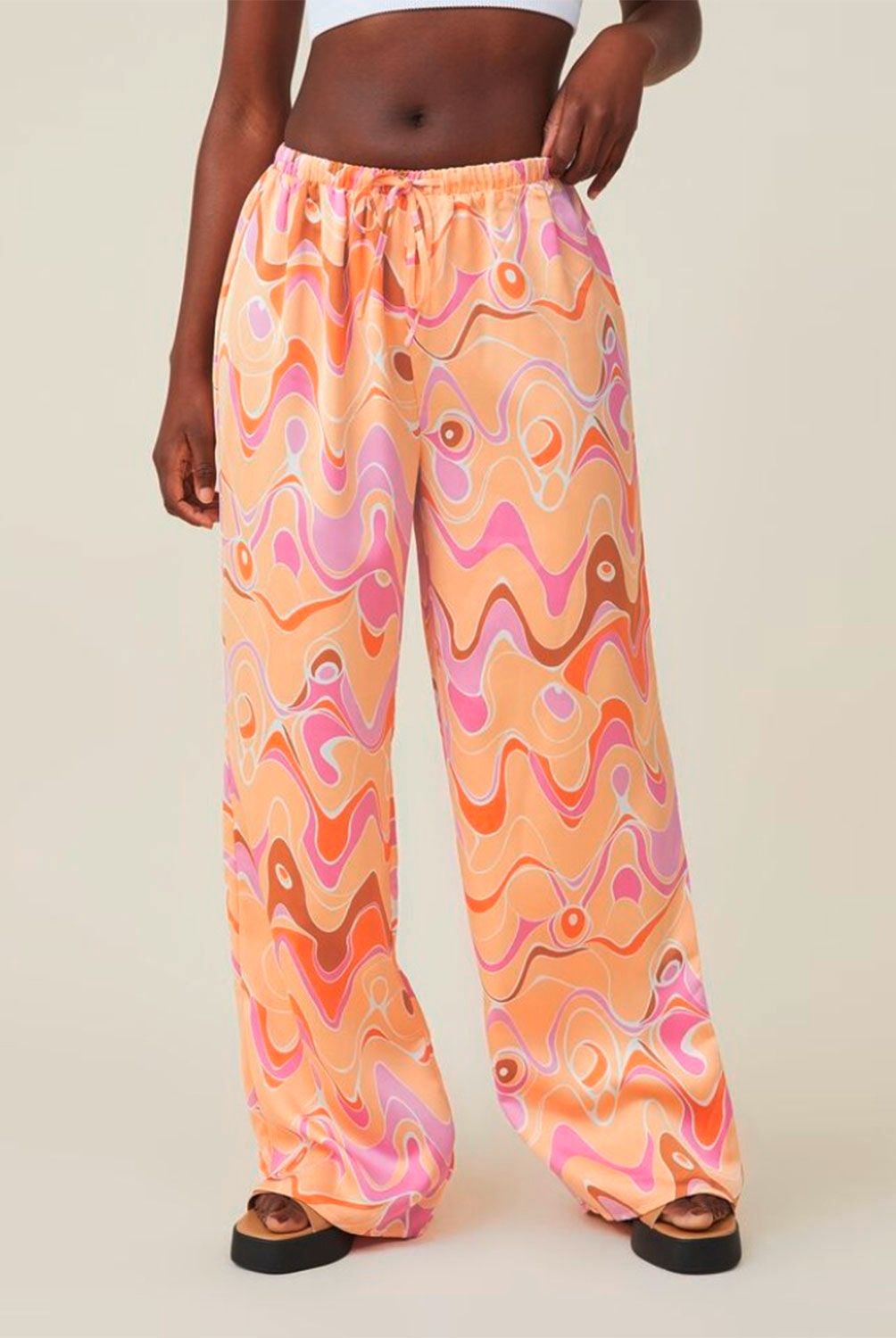 COTTON ON - Pantalon Wide Leg Satin Mujer Cotton On