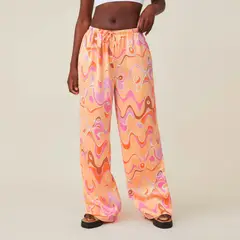 COTTON ON - Pantalon Wide Leg Satin Mujer