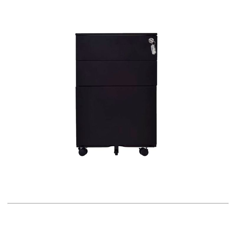FORM OFFICE - Cajonera Metálica Móvil 39X52X60 Cm Negro Form Office