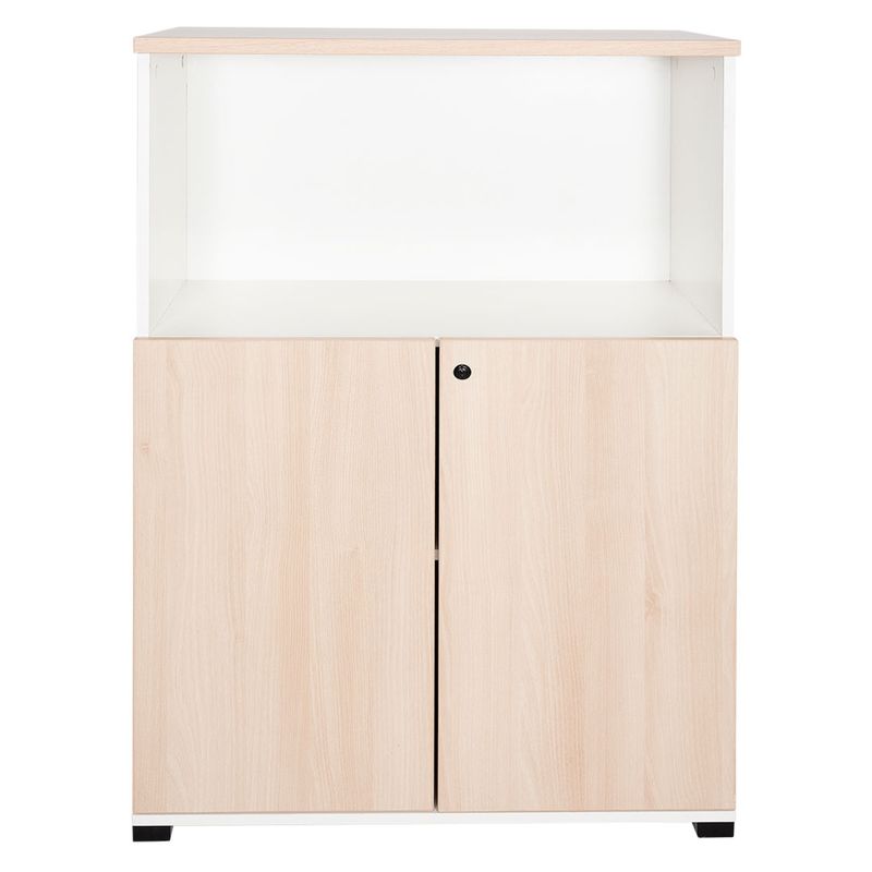 FORM OFFICE - Gabinete Med 2 Puertas Lib 80X40X120 Nat/Blanco Form Office
