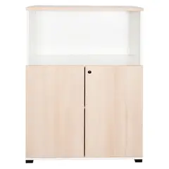 FORM OFFICE - Gabinete Med 2 Puertas Lib 80X40X120 Nat/Blanco