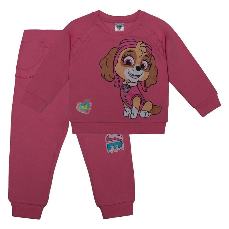 PAW PATROL - Conjunto de Buzo Niña Skye Rosado Paw Patrol