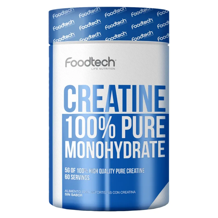 FOODTECH Suplemento Deportivo Creatina 100% Pure Monohydrate 60 Svs
