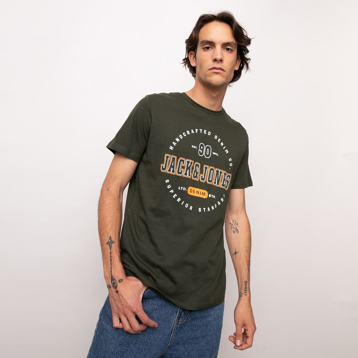 JACK&JONES - Polera Estampada Manga Corta Hombre Jack&Jones