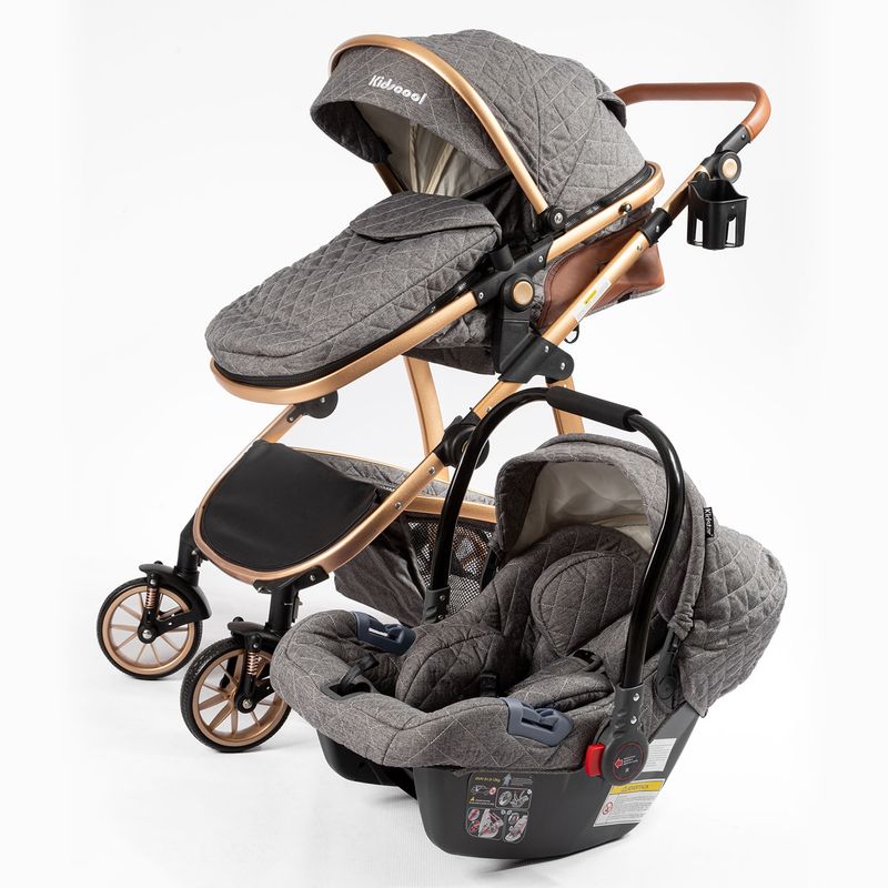 KIDSCOOL - Coche Travel Elegance 3 En 1 Gris Kidscool