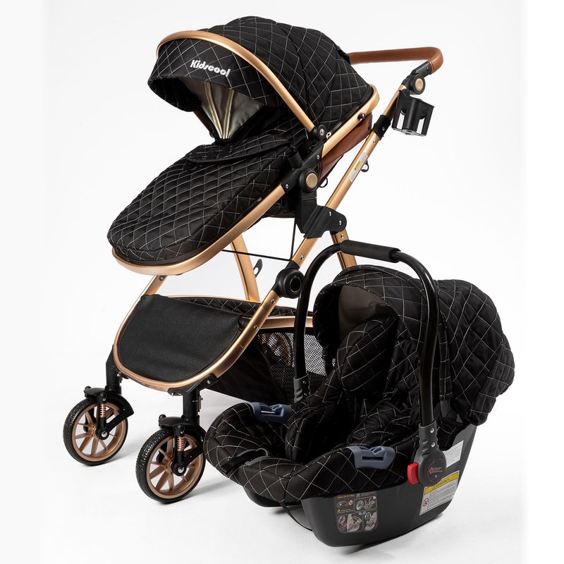 KIDSCOOL - Coche Travel Elegance 3 En 1 Negro Kidscool