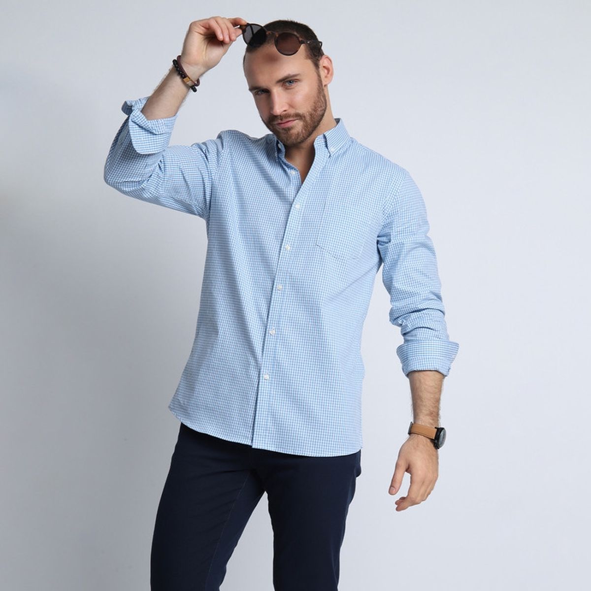ARROW - Camisa Oxford a Cuadros ML Arrow