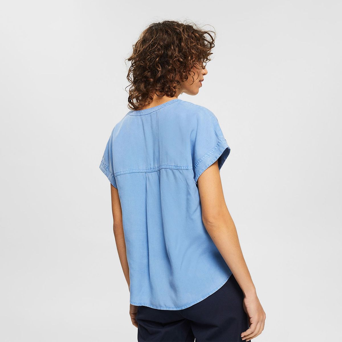 ESPRIT - Esprit Blusa Manga Corta Tencel Mujer