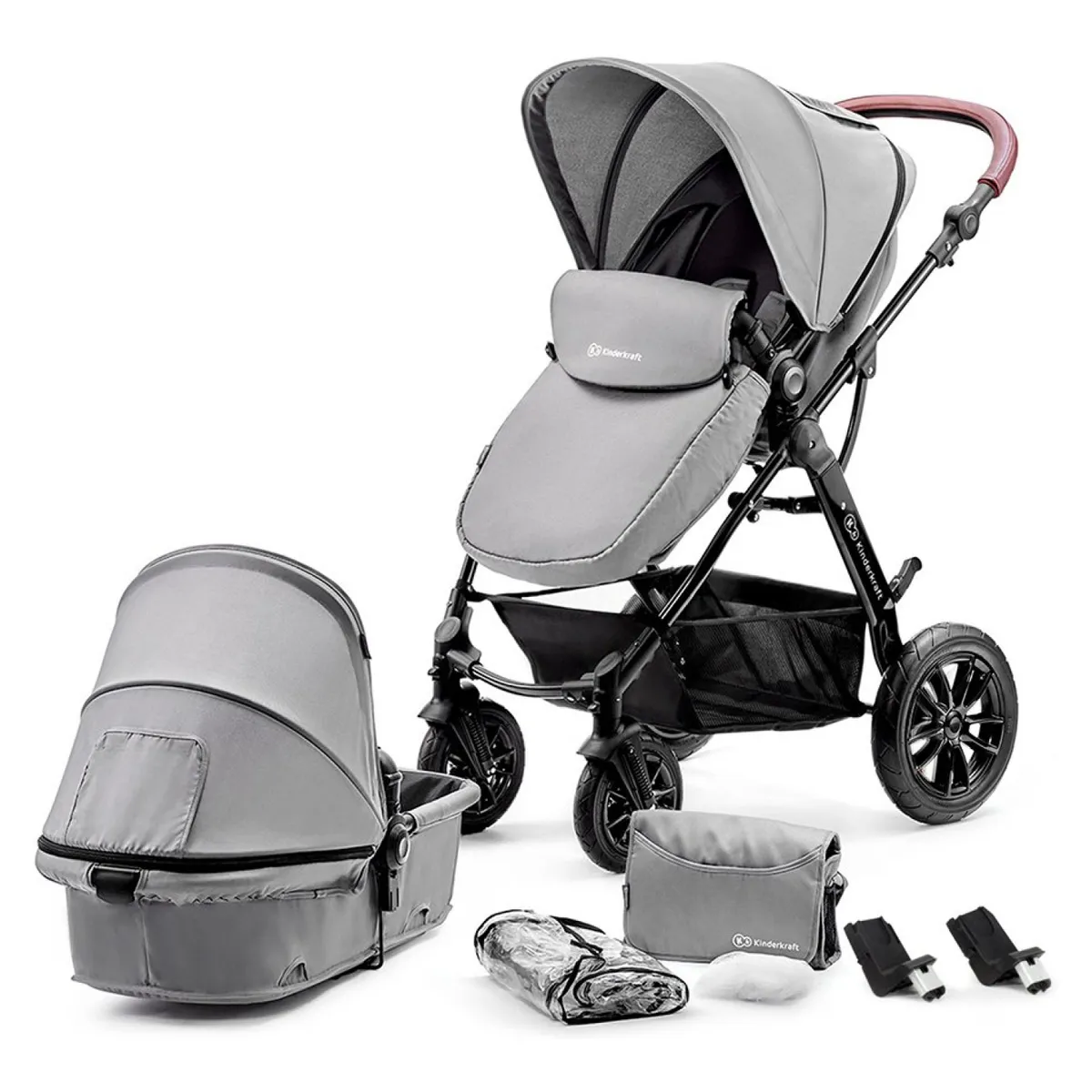 KINDERKRAFT - Coche Cuna 2 En 1 Moov Grey Kinderkraft