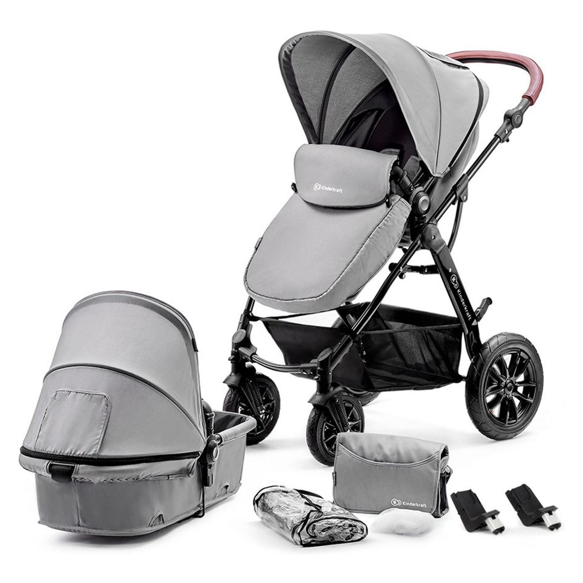 KINDERKRAFT - Coche Cuna 2 En 1 Moov Grey Kinderkraft