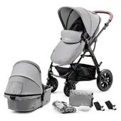 KINDERKRAFT - Coche Cuna 2 En 1 Moov Grey