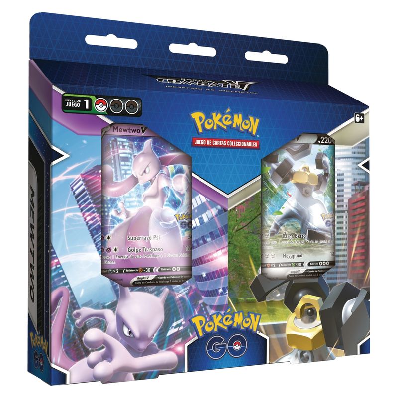 POKEMON - Cartas Pokemon Go Originales  V Battle Deck Melmetal Vs Mewtwo Español