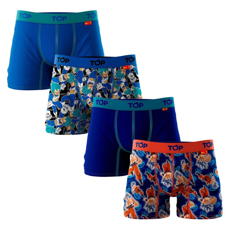 TOP - Top Pack 4 Boxer Dragon Ball Z Microfibra Hombre