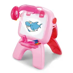 KIDSCOOL - Juego Educativo Pizarra Luminosa 4 En 1 Rosada