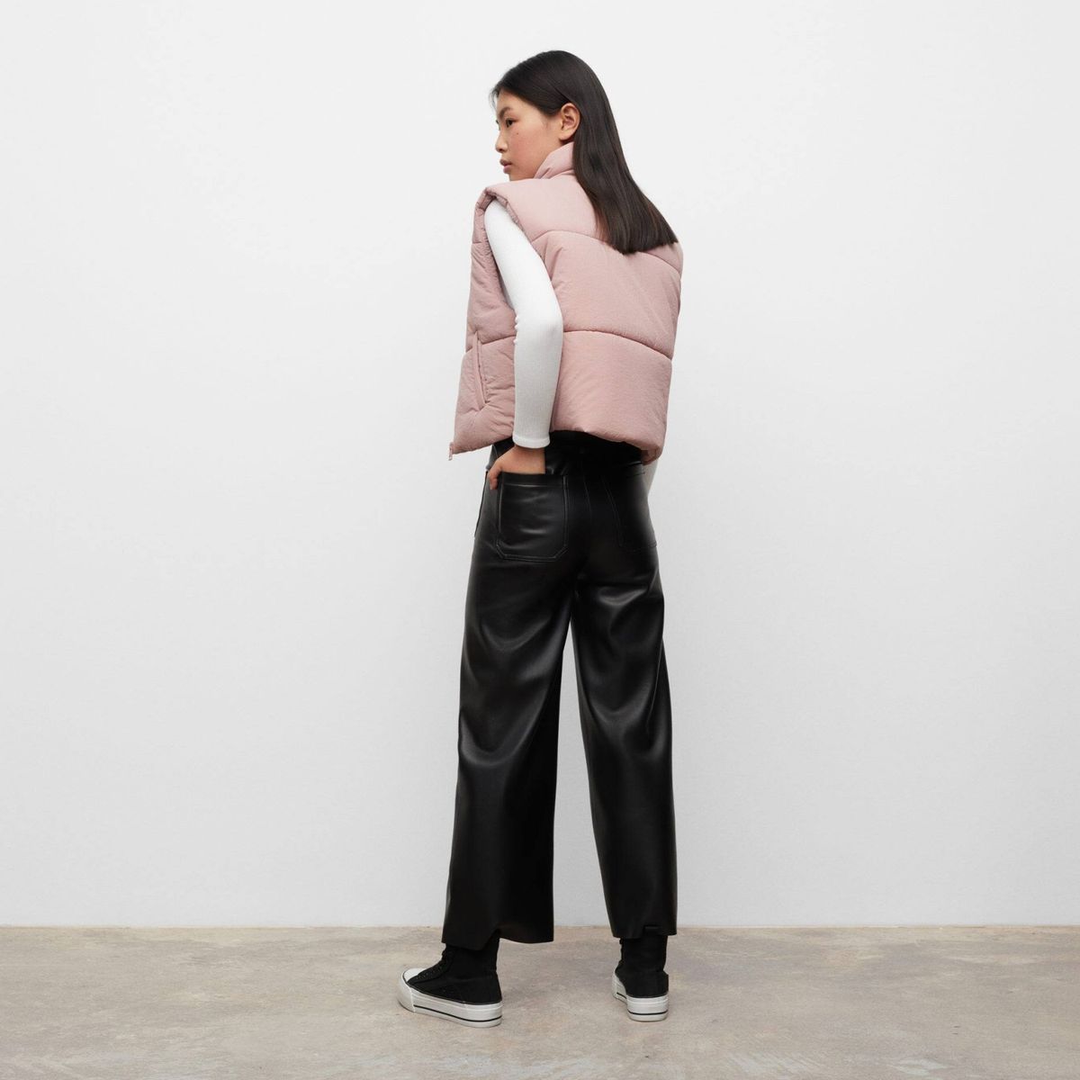 MANGO TEEN - Mango Teens Parka Sin Mangas Acolchada Textura Mujer