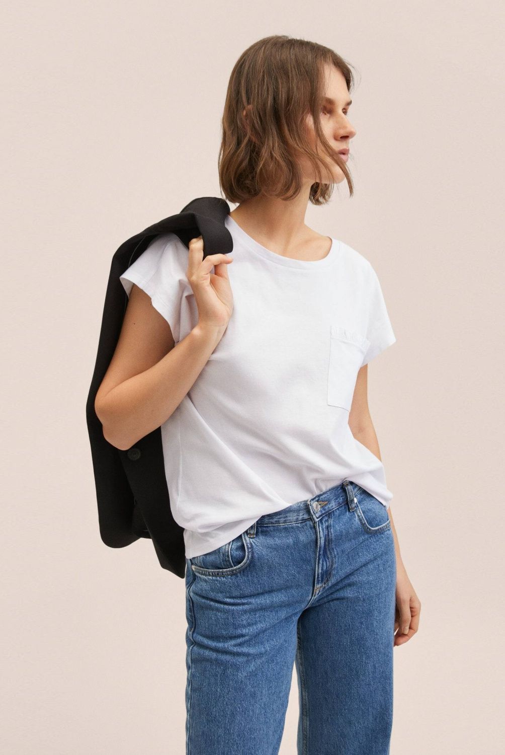 MANGO - Mango Polera 100% Algodón Mujer