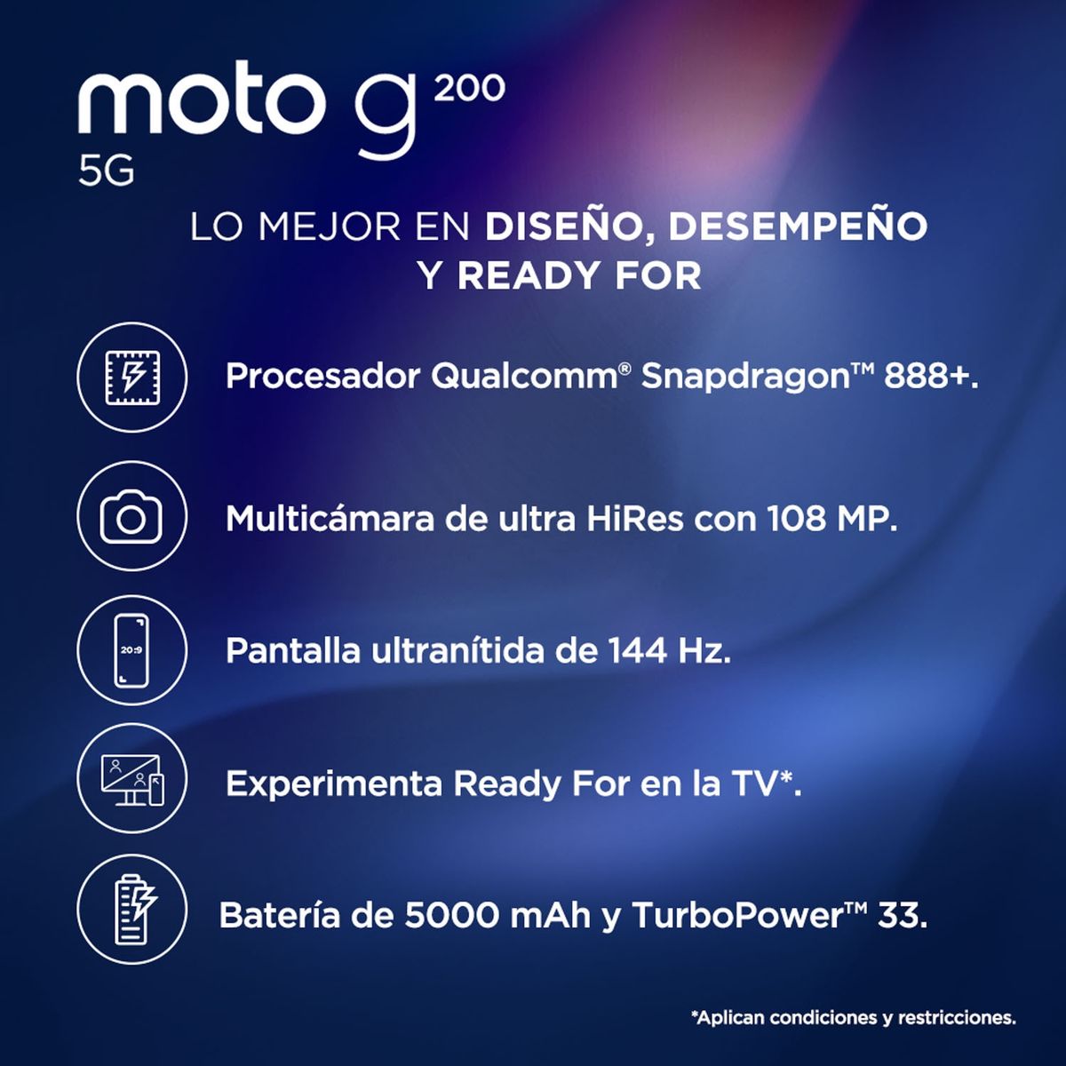 MOTOROLA - Celular Smartphone Motorola Moto g200 5G 128 GB