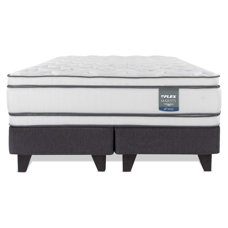 FLEX Cama Europea Majesty Grafito King X 2.00Mt Base Dividida
