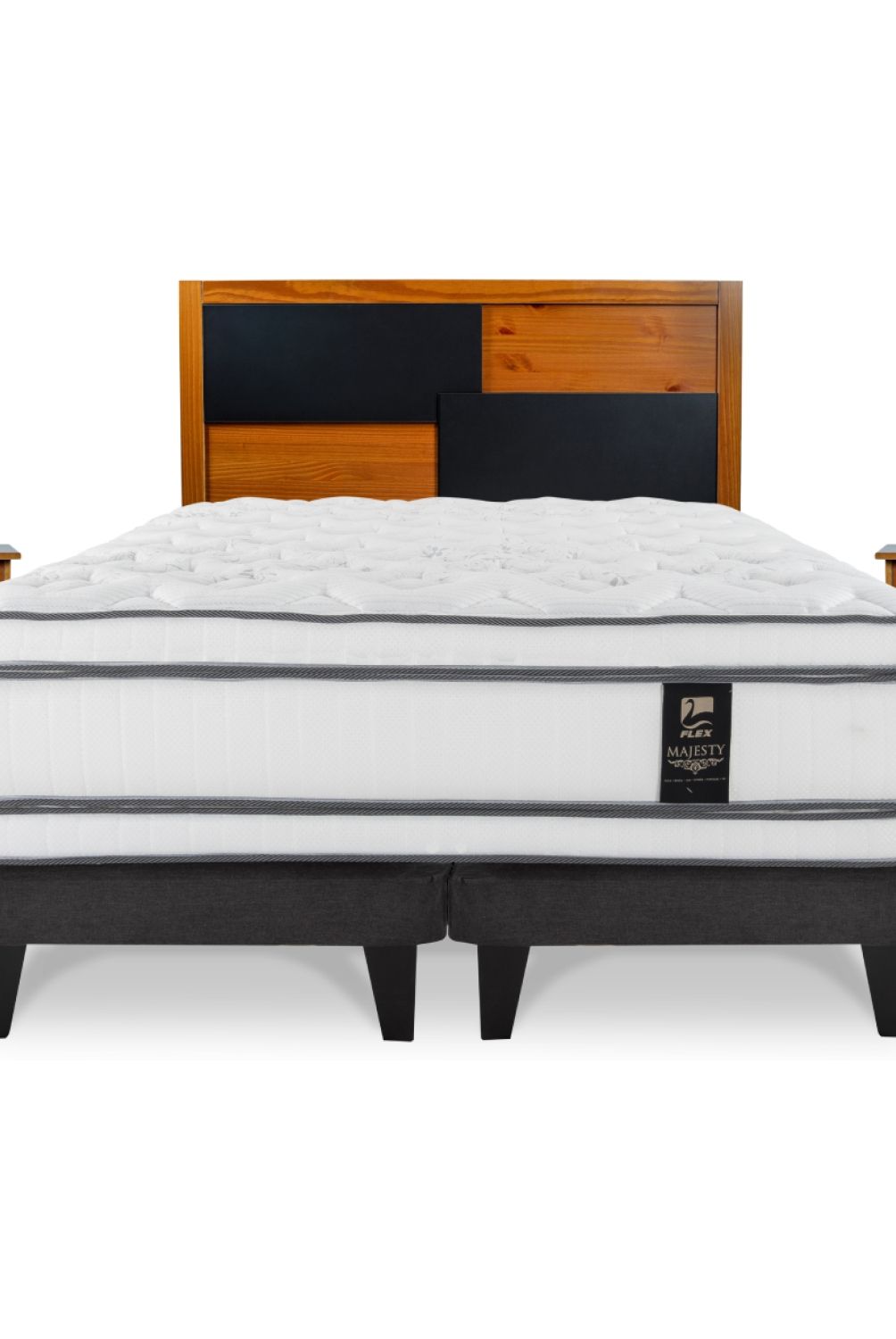 FLEX - Cama Europea Majesty King 180X200 Flex + Set Muebles Colonia