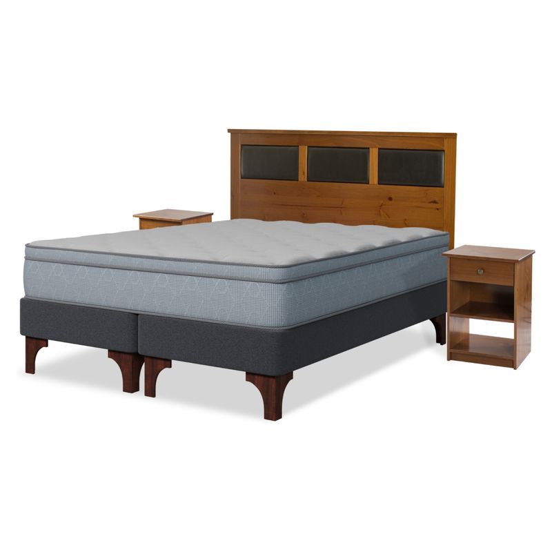 FLEX - Cama Europea Element Pocket 2 Plazas 150X200 + Set Muebles Toscana Flex