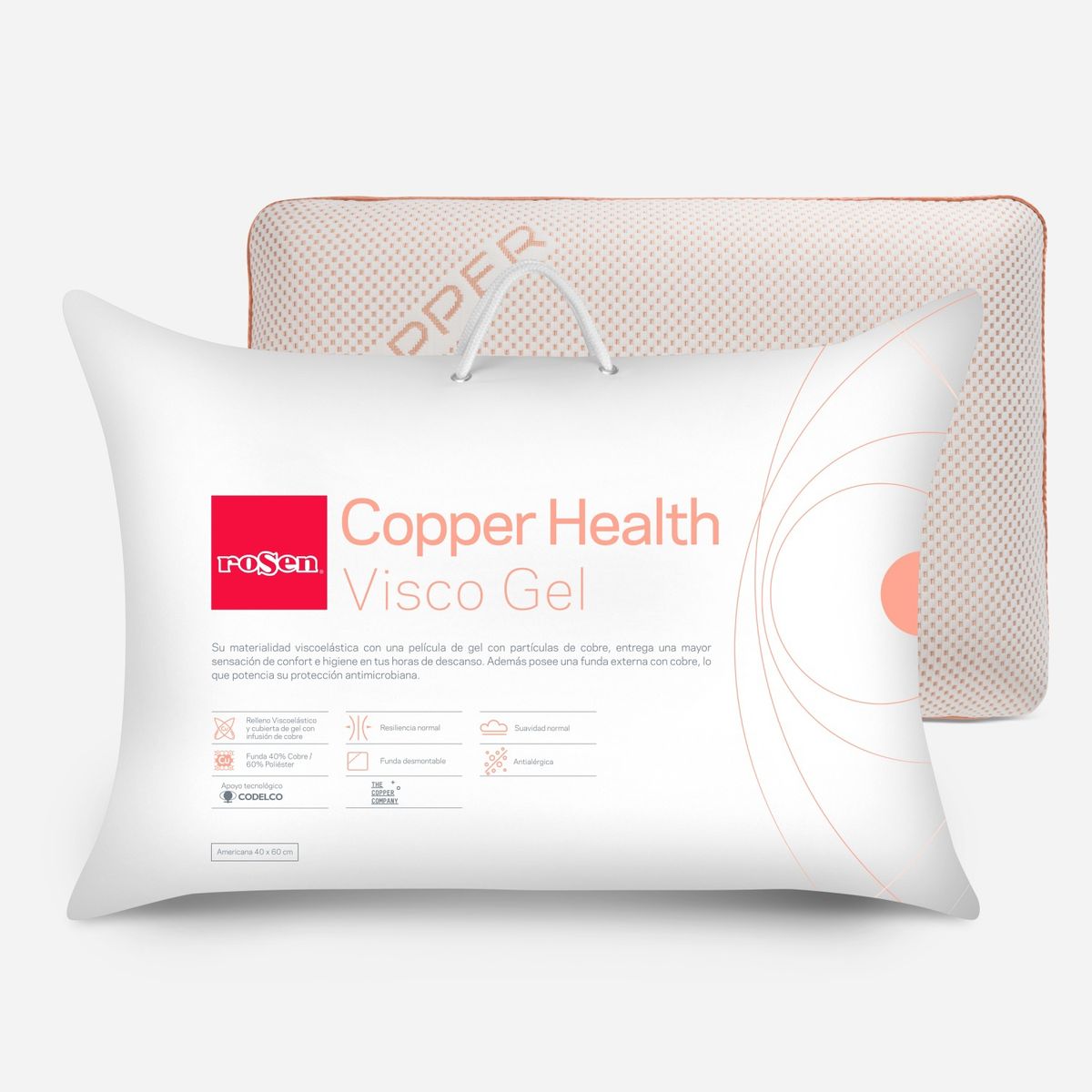 ROSEN - Almohada Copper H Viscoelástica Rosen