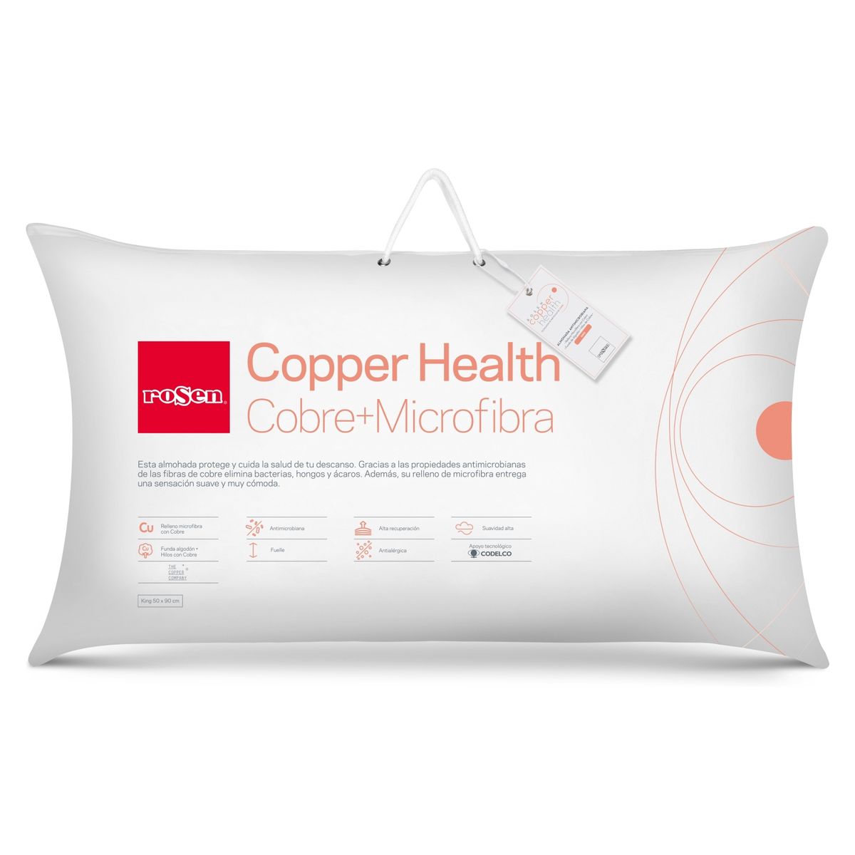 ROSEN - Almohada Copper Health Microfibra