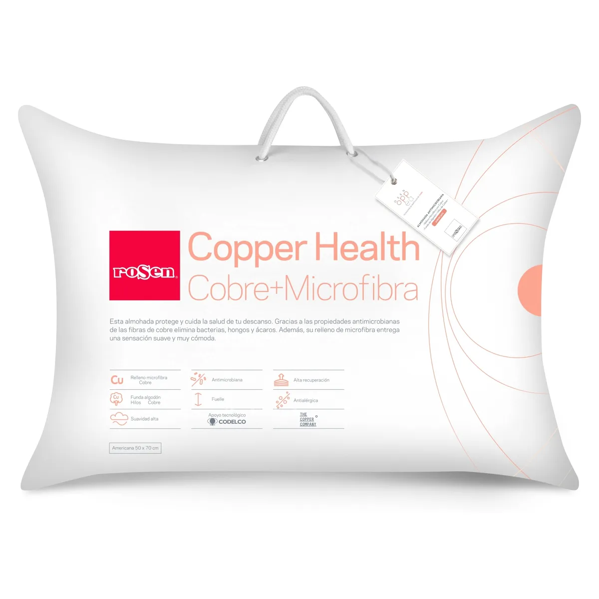 ROSEN - Almohada Copper Health Microfibra