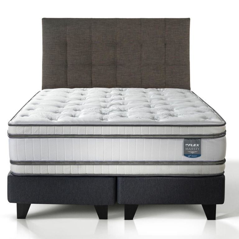 Cama Europea Majesty 2 Plazas 150X200 Cm + Respaldo Design