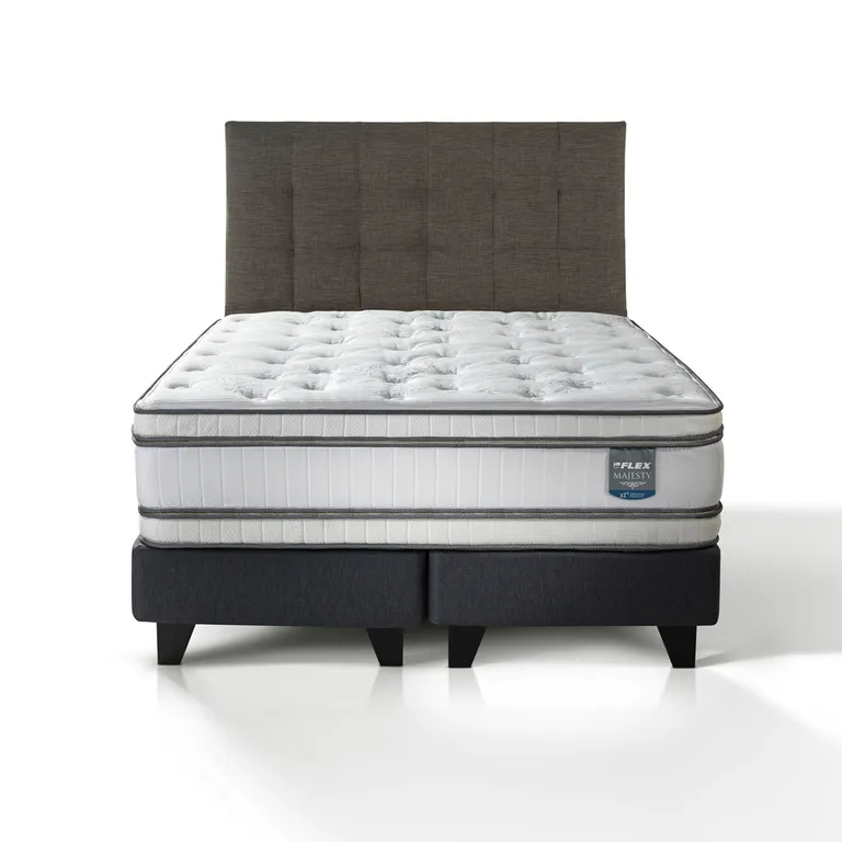 Cama Europea Majesty King 180X200 Cm + Respaldo Design