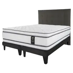 FLEX - Cama Europea Majesty Súper King 200X200 + Respaldo Design Grafito