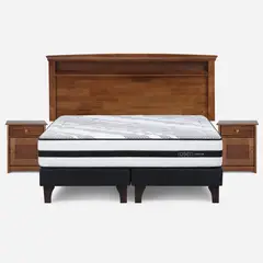 ROSEN - Cama Europea King Driven Base Dividida + Muebles